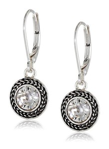 Bohemian Leverback Earrings, .925 Silver Plated - Brand New