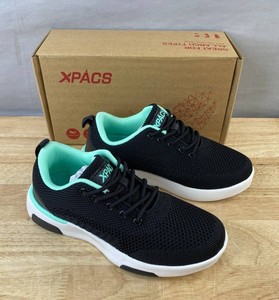 XPACS Womens Walking Tennis Shoes Size 5.56, Black Sea Green - Brand New