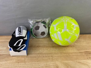 Kids Soccer Bundle Airsfish Shin Guards Size XS, Ball, & Birthday Decorations - Brand New