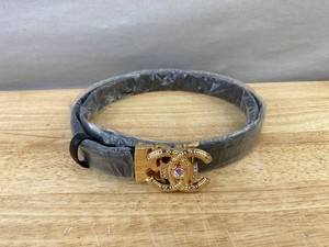 Designer Style Black Belt, 45 - Brand New