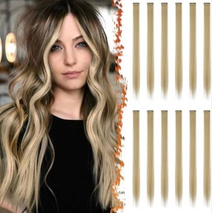 BARSDAR Champaign Blonde Clip-In Hair Extensions 21, 2 Total - Brand New