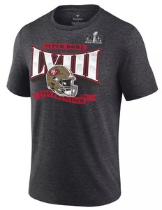 San Francisco 49ers Fanatics NFL 2023 Super Bowl LVIII Football Triblend Mens Medium Shirt - Brand New