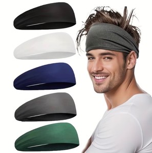 Athletic Lightweight Stretchy & Breathable Unisex Headbands, 5 Total - Brand New