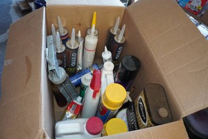 Assorted Hardware - Caulk Gun, Hair Clog Blaster, Caulk
