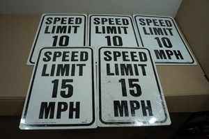 5 Metal Speed Limit Signs