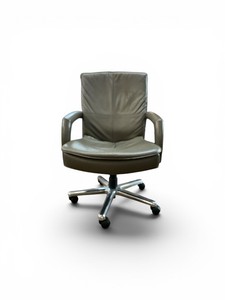 Vintage Olive Leather Desk Chair