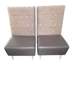Set of 2 High Back Booth Chairs Retails New for $1377