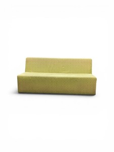 Turnstone Campfire Big Lounge features a wasabi-colored fabric with a subtle geometric pattern
