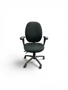 Rochelle High Back Black Fabric Multifunction Ergonomic Executive Swivel Office Chair
