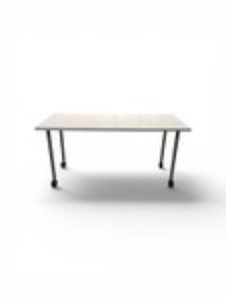 Steelcase White Training Table on Wheels