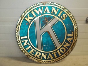 Kiwanis International Metal Sign