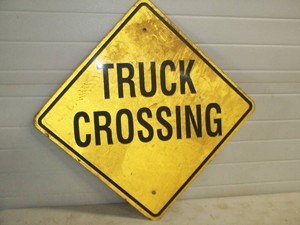 Truck Crossing Metal Sign 24