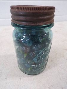 Vintage Marbles in Canning Pint