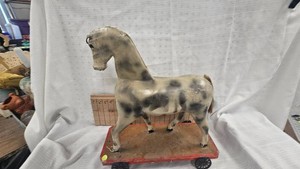 Antique Pull Toy, late 1900s, wood