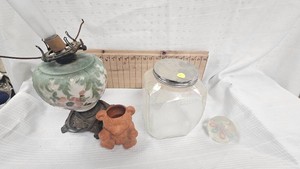 Gone with the Wind Style Lamp, Vintage Jar, Paperweight