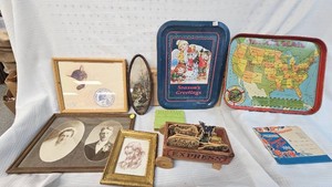 Campbells Soup Tray, Air Mail Game, Animal Puzzles, Postcards