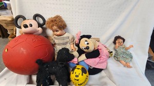 Vintage Stuffies and Mickey Mouse Bounce Ball