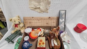 Deer Figure, Teddy Dishes, Tablecloth