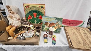 Lot of Vintage Games, Doll, Hat, Totem Cup, Misc