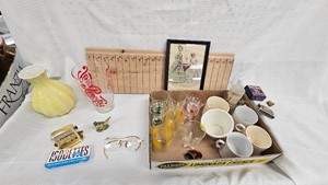 Lot of Vintage Glasses and Vase