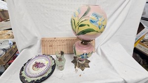 Gone With the Wind Style Lamp, Hand Painted, Unique