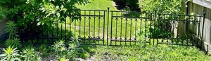Black Metal Garden Fence Panels 36 in (Lot of 4) Lots 5 and 6 are Coordinating