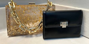 Liz Claiborne Wallet & Clear Lucite Purse Mixed Lot