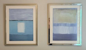 Pair of Framed Abstract Wall Art 24 X 30 in (Lot of 2)