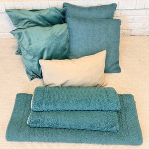 Spencer N. Throw Pillows & Floor Mats - Mixed Lot of 8