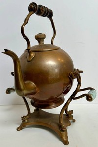 Copper Tea Kettle With Stand & Lid