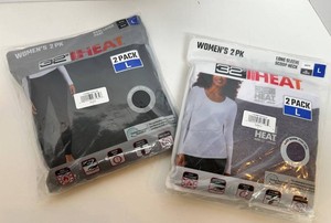32 Degrees Heat Mens & Womens Base Layer 2-Packs Size L Mixed Lot