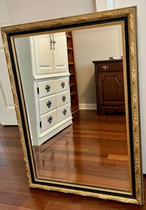 Ornate Gold-Framed Mirror 41 X 29 in