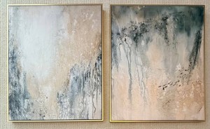 Framed Abstract Canvas Wall Art (Lot of 2)