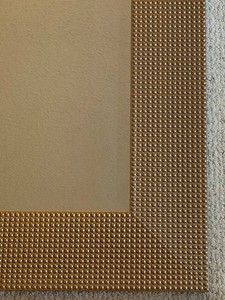 Beaded Silver Wall Frame 35.5 X 29.5 in