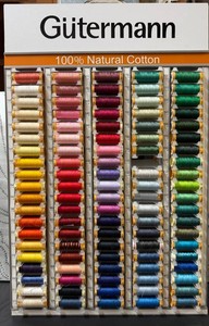 Gutermann 100% Natural Cotton Thread Display Rack With Assorted Spools