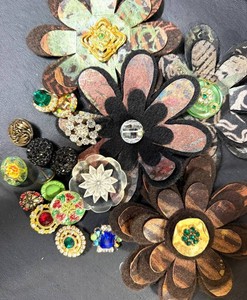 Mixed Glass & Specialty Buttons including Vintage