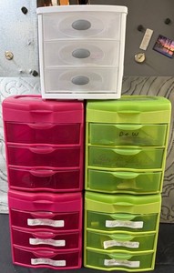 Mixed Craft Storage Drawers & Sewing Notions