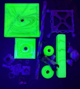 Uranium Slag Glass Lamp Parts Mixed Lot