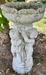 Cement Cherub Pedestal Planter 8 X 37 in