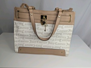 Juicy Couture Tan/White Bag, Pre-owned