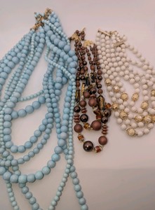 Vintage Beaded Necklaces, set of 3