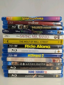 14 pre-owned Blue-Ray movies, various titles