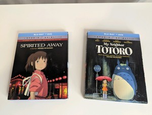 Studio Ghibli Blu-ray  DVD combo packs for Spirited Away and My Neighbor Totoro