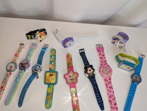 Kids Watch Lot- Untested, Need Batteries  SpongeBob, Frozen, Mickey Mouse