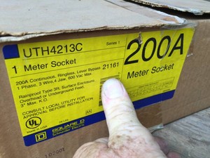 Square D UTH4213C Meter Socket 200A - In Box