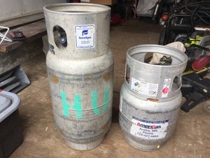 2 Forklift Style Propane Tanks