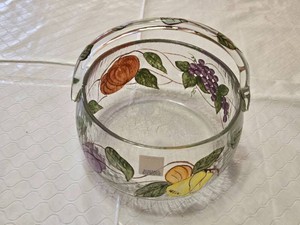 Hand-painted Romanian Lead Crystal Bowl by Fifth Avenue Crystal