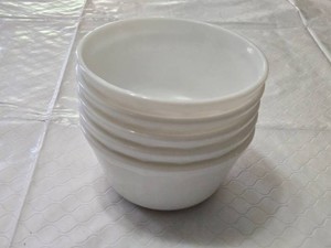 Lot of 5 White Milk Glass Bowls