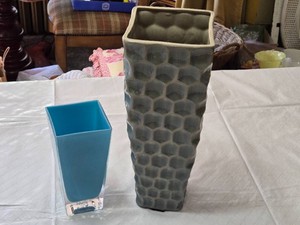 Sullivan Vase and Blue Glass Vase