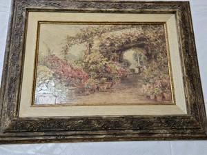 Decorative Arts 20x16 Inch Framed Floral Painting 16x20.5